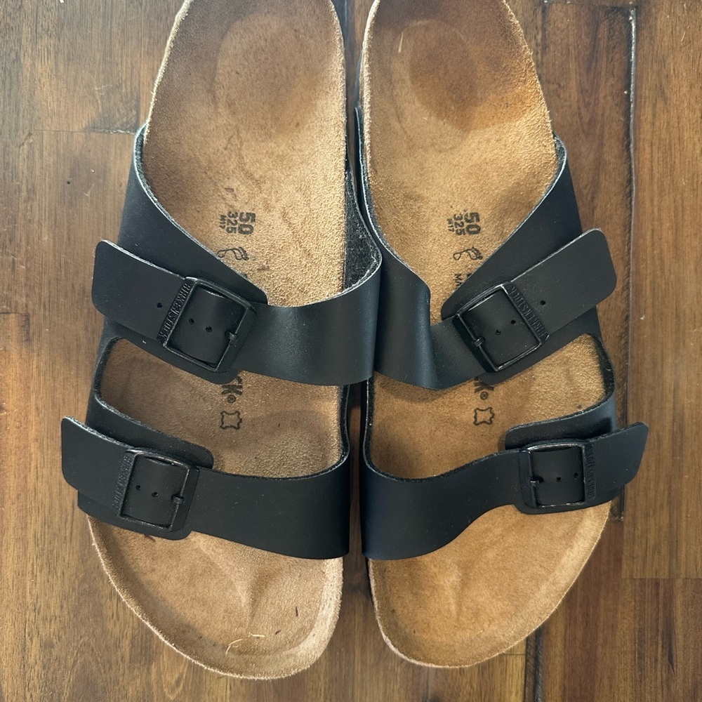 Birkenstock Black Leather Sandals